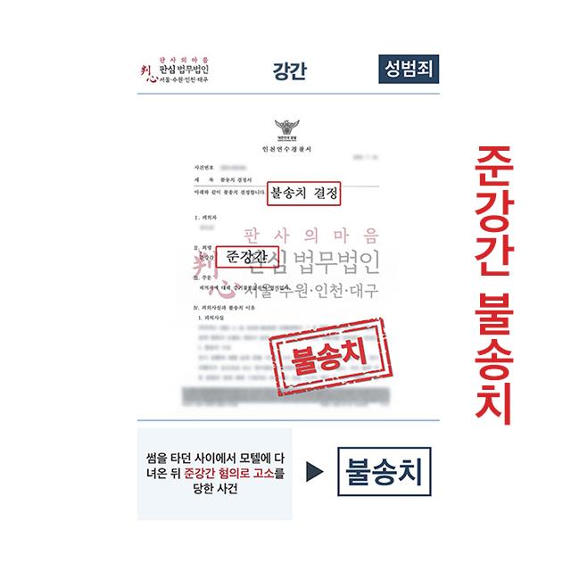준강간 혐의로 고소를 당했지만 불송치 결정된 사례